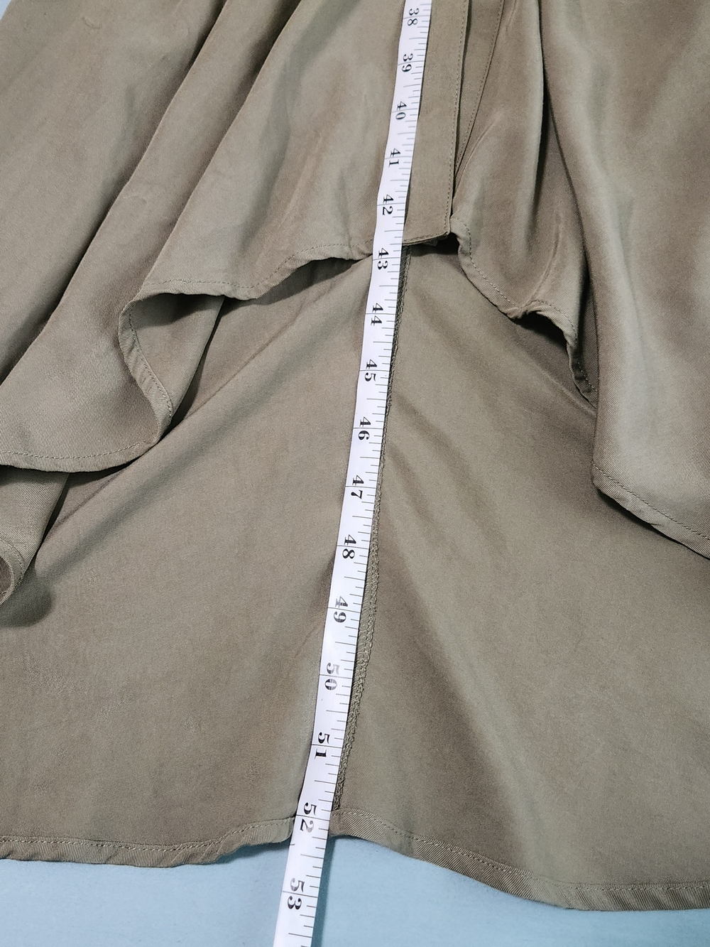 Mable Gwen Tencel Button Down Midi/Maxi Draped Dress In Olive Green Size Small - Picture 10 of 15